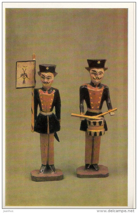 Soldiers , Moscow province - Russian Folk Toys - 1984 - Russia USSR - unused - JH Postcards