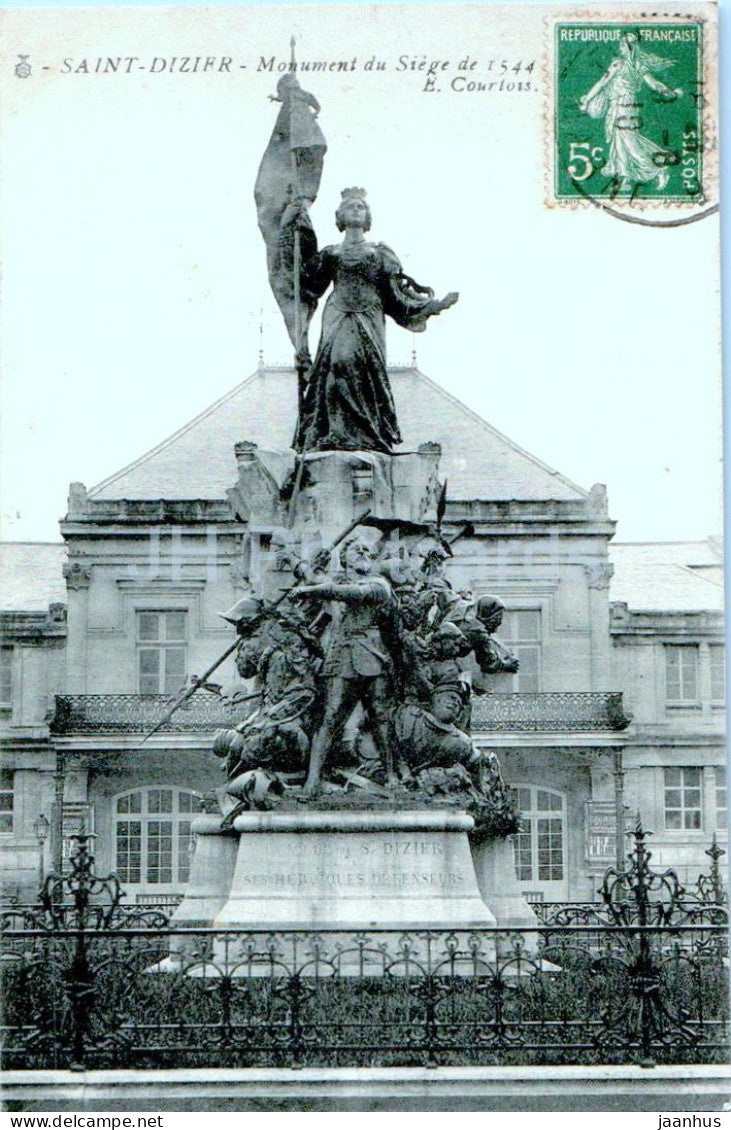 Saint Dizier - Le Monument du Siege de 1544 - old postcard - 1910 - France - used - JH Postcards