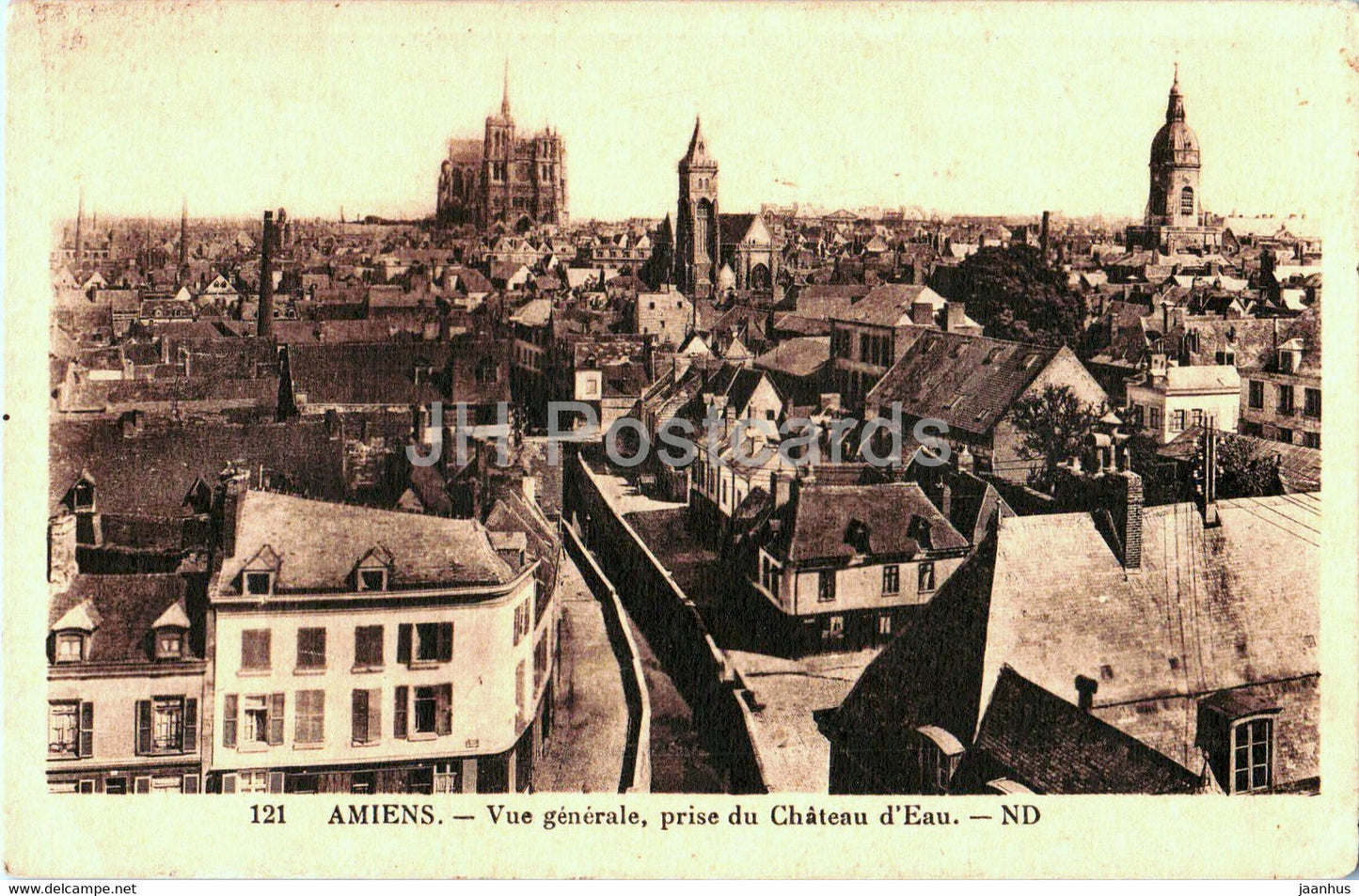 Amiens - Vue generale prise du Chateau d'Eau - 121 - old postcard - France - used - JH Postcards