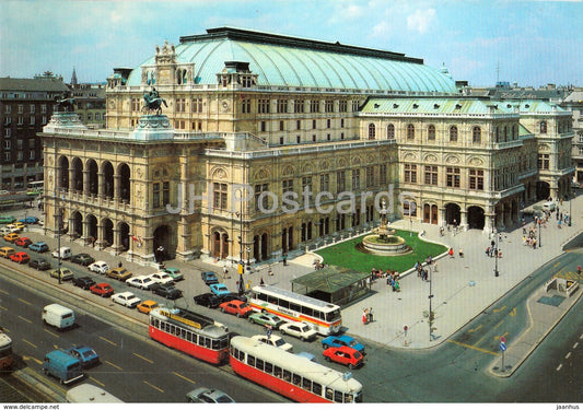 Vienna - Wien - Staatsoper - The Opera House - tram - car - Austria - unused - JH Postcards