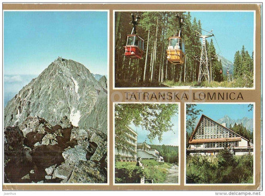 Tatranska Lomnica - Lomnicky stit - mountains - Vysoke Tatry - High Tatras - Czechoslovakia - Slovakia - unused - JH Postcards