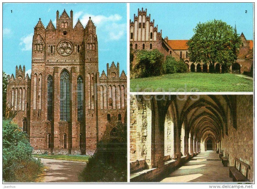 Chorin - Westgiebel - Östlicher Kreuzgang - Germany - 1974 gelaufen - JH Postcards