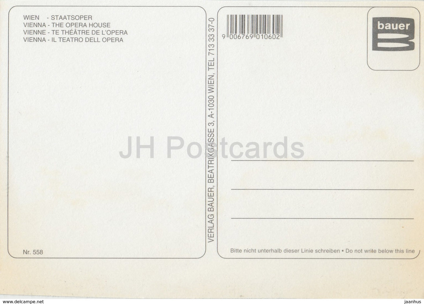 Vienne - Wien - Staatsoper - L'Opéra - tramway - voiture - Autriche - inutilisé