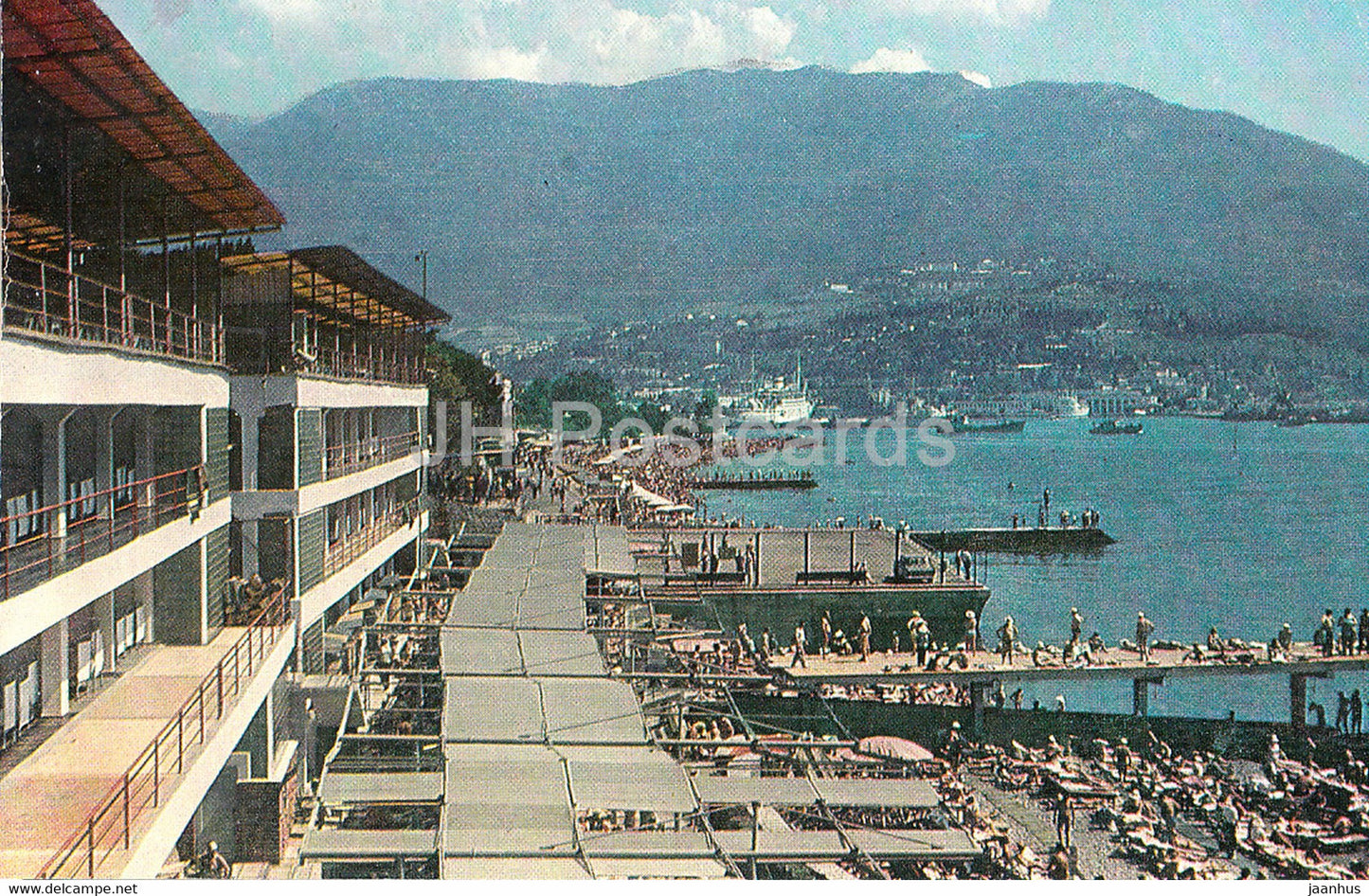 Beach in Yalta - Crimea - Ukraine USSR - unused - JH Postcards