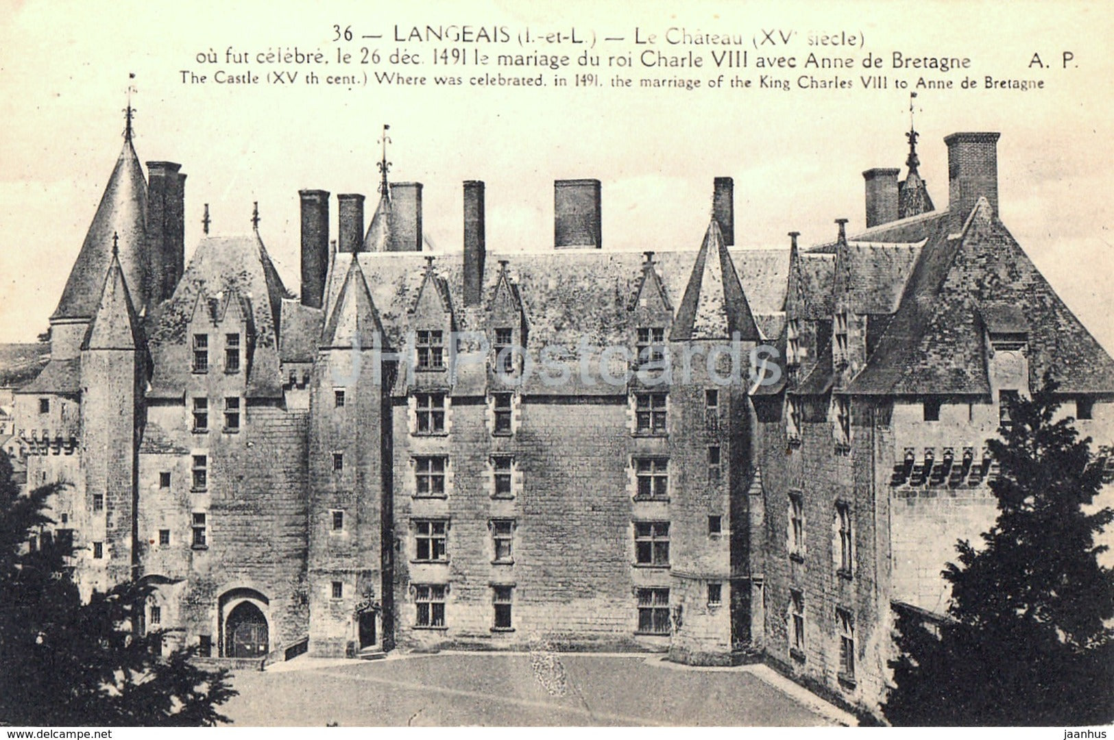 Langeais - Le Chateau - castle - 36 - old postcard - France - used