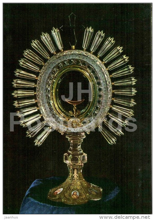 Glass Monstrance - St. Vitus Cathedral treasury - Prague - Praha - Czechoslovakia - Czech Republic - unused - JH Postcards