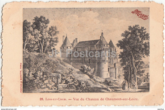 Vue du Chateau de Chaumont sur Loire - Loir et Cher - 29 - castle - old postcard - France - unused