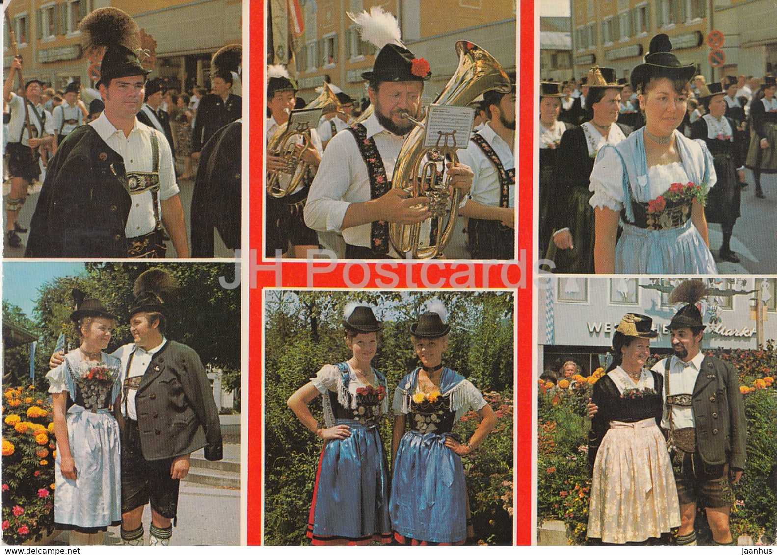 Bayerische Trachten im Chiemgau - music - folk costumes - Germany - unused - JH Postcards