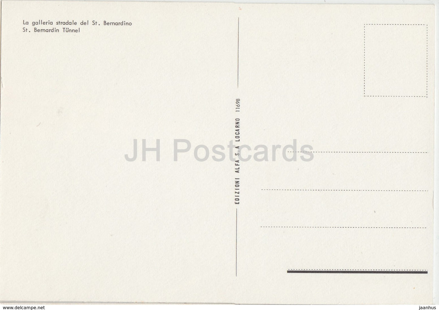 La galleria stradale del St Bernardino - Tunnel du Saint-Bernardin - voiture - Suisse - inutilisée