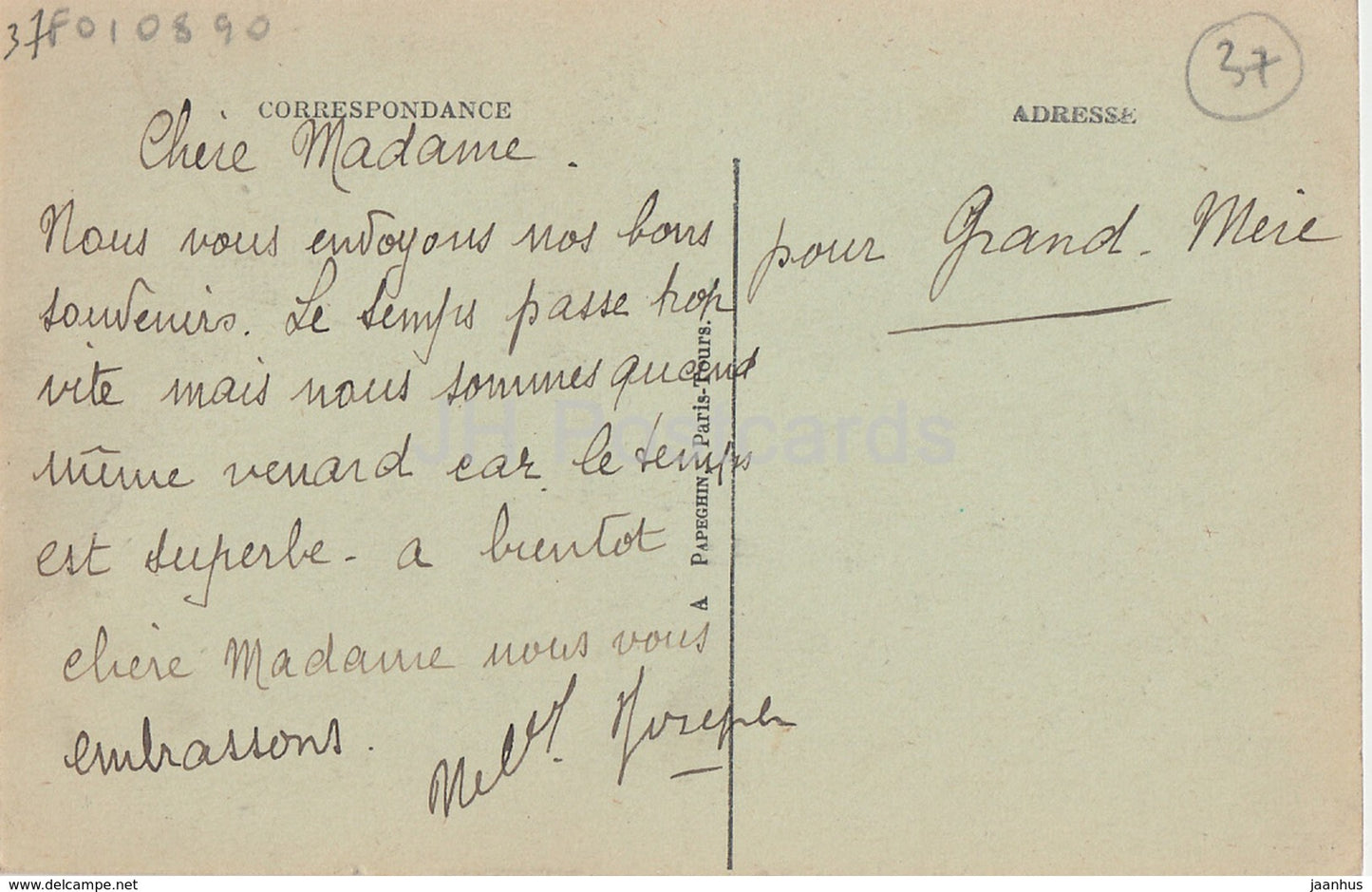 Langeais - Le Chateau - castle - 36 - old postcard - France - used