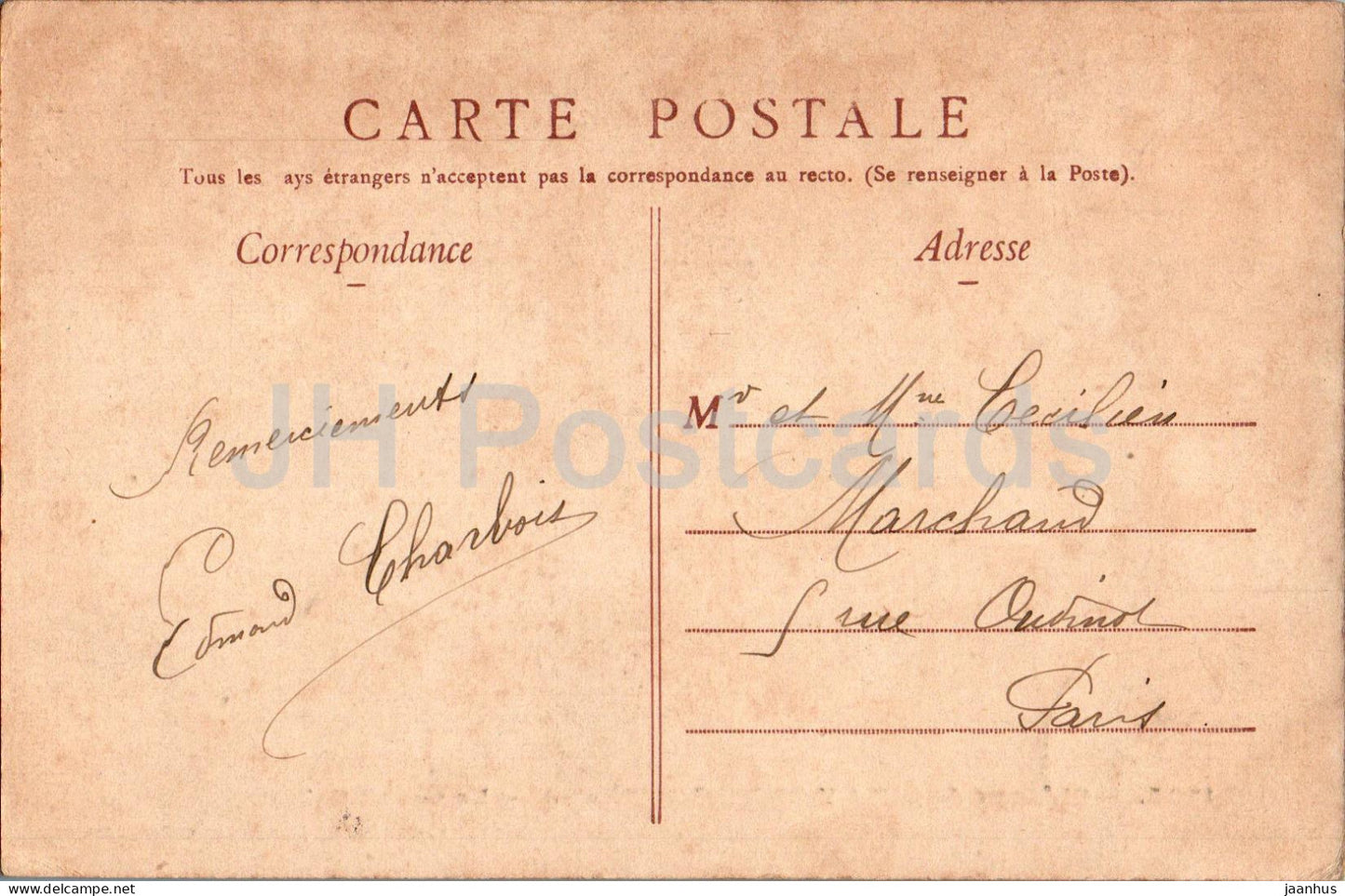 Chateau de Sully Sur Loire - Le Grand Salon - castle - lounge - old postcard - 1906 - France - used