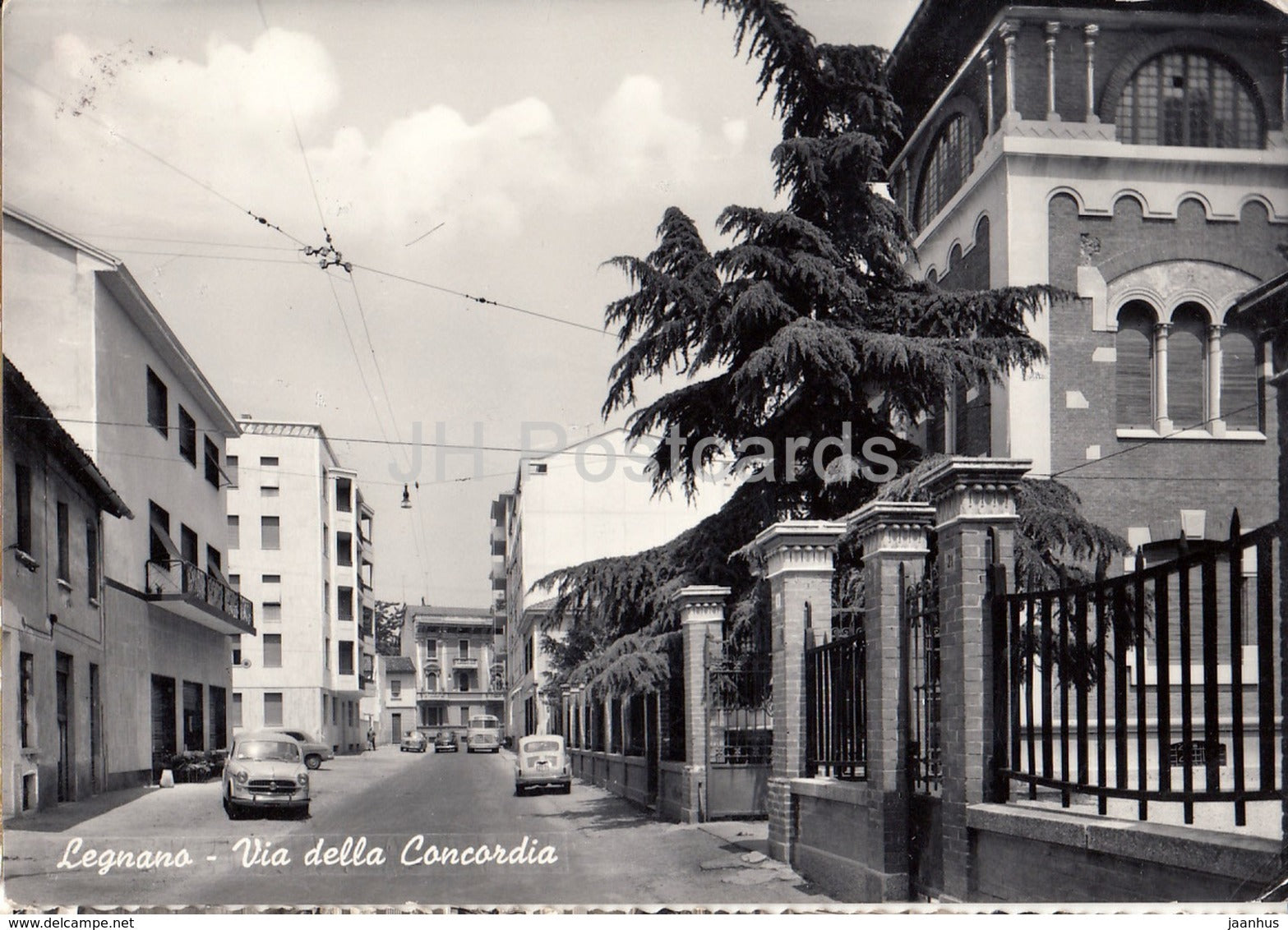 Legnano - Via della Concordia - car - 144 - Italy - 1958 - used - JH Postcards