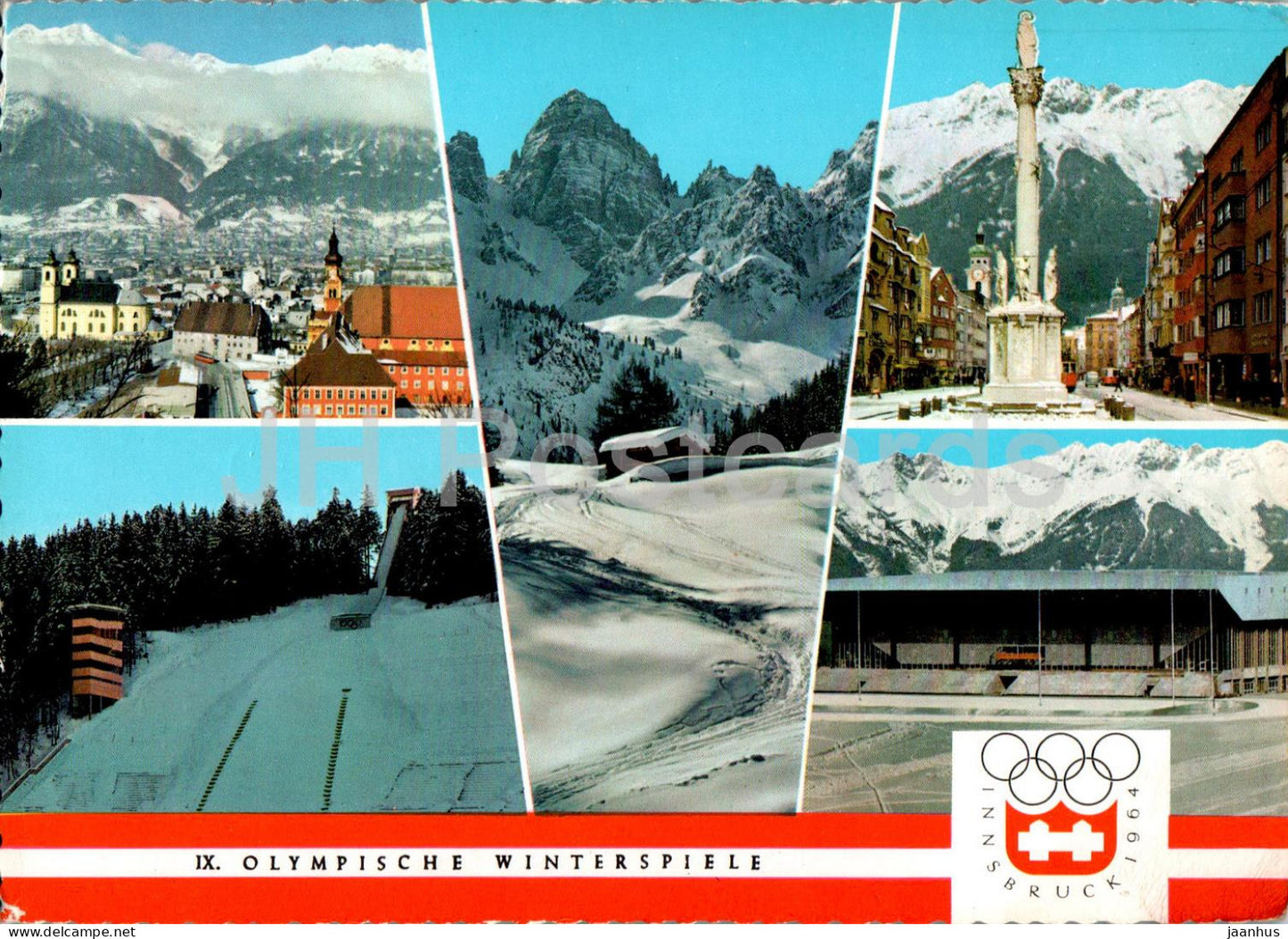 Olympiastadt Innsbruck - IX Olympische Winterspiele - ski jumping hill - multiview - 637 - Austria - used - JH Postcards