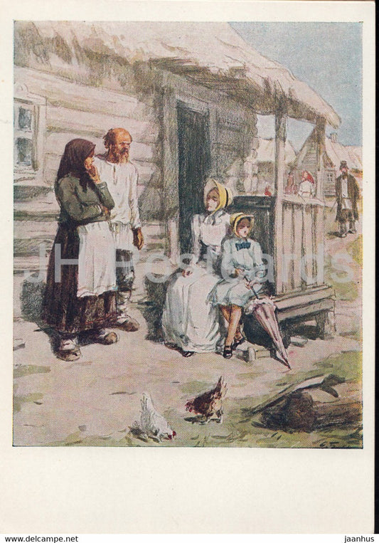 Works by Russian Writer Chekhov - The New Villa - illustration - 1959 - Russia USSR - unused - JH Postcards