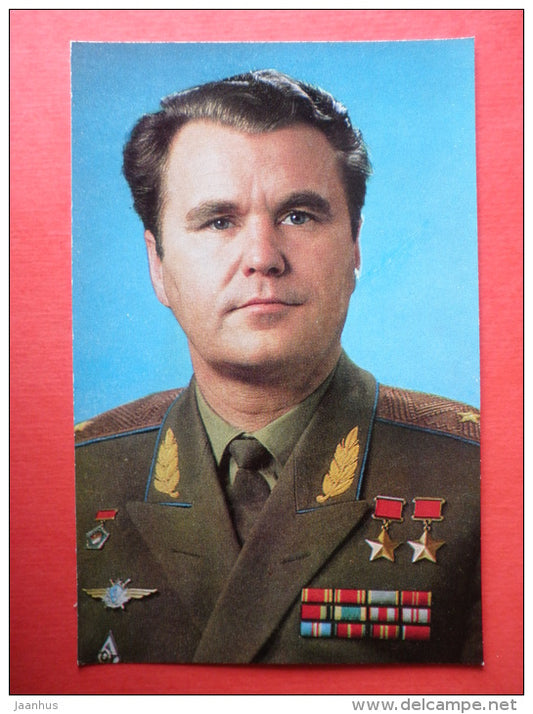 Vladimir Shatalov , Soyuz 4, Soyuz 8, Soyuz 10 - Soviet Cosmonaut - space - 1973 - Russia USSR -unused - JH Postcards