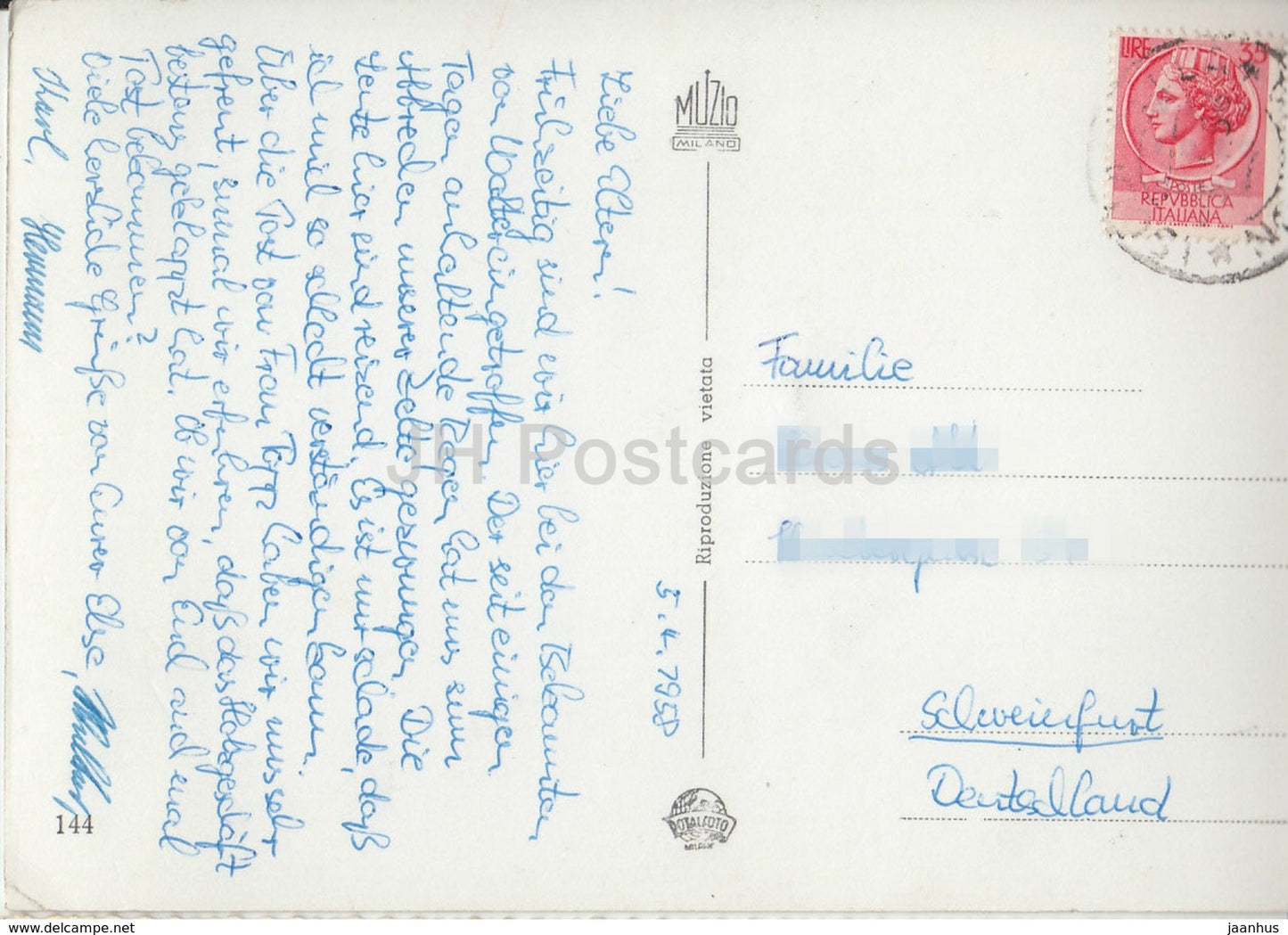 Legnano - Via della Concordia - car - 144 - Italy - 1958 - used