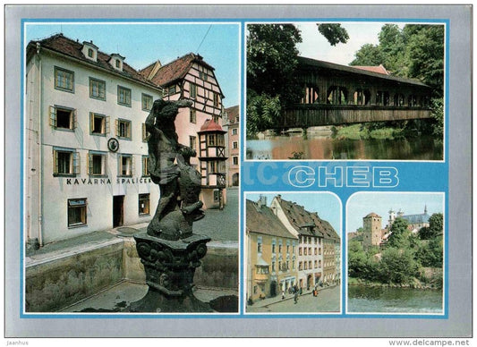 Cheb - Spalicek - bridge - old town - Czechoslovakia - Czech - unused - JH Postcards