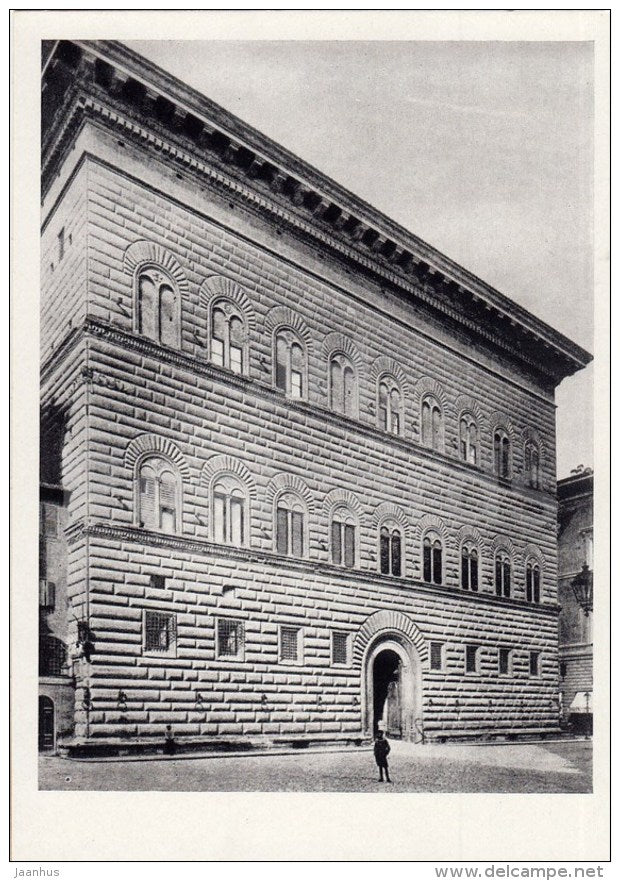 Benedetto da Maiano - Strozzi Palace - architecture - Italian Art - 1964 - Russia USSR - unused - JH Postcards