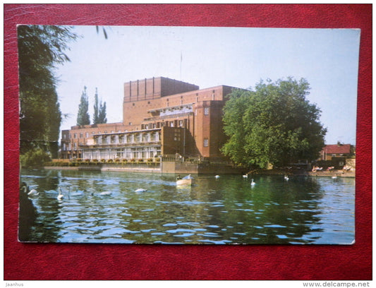 Stratford upon Avon - Royal Shakespeare Theatre - sent to Estonia, USSR 1964 , stamped - England - United Kingdom - used - JH Postcards