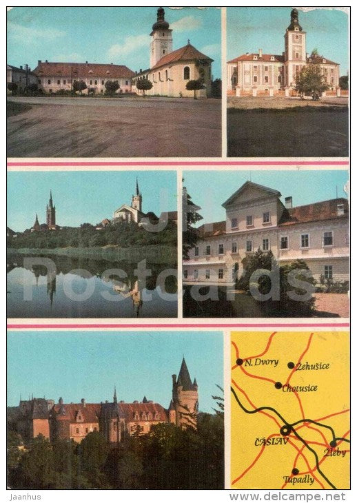 Nove Dvory - Tupadly - Caslav - Zehusice - Zleby - Czechoslovakia - Czech - used 1978 - JH Postcards