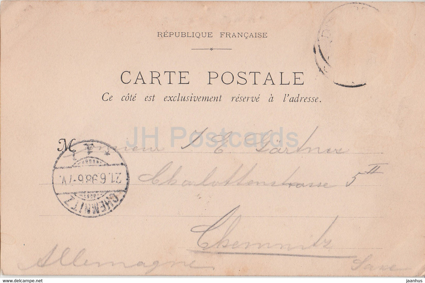 Dieppe - Strand - alte Postkarte - 1898 - Frankreich - gebraucht