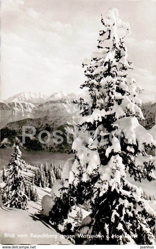 Blick vom Rauschberg gegen Watzmann - old postcard - Germany - unused - JH Postcards