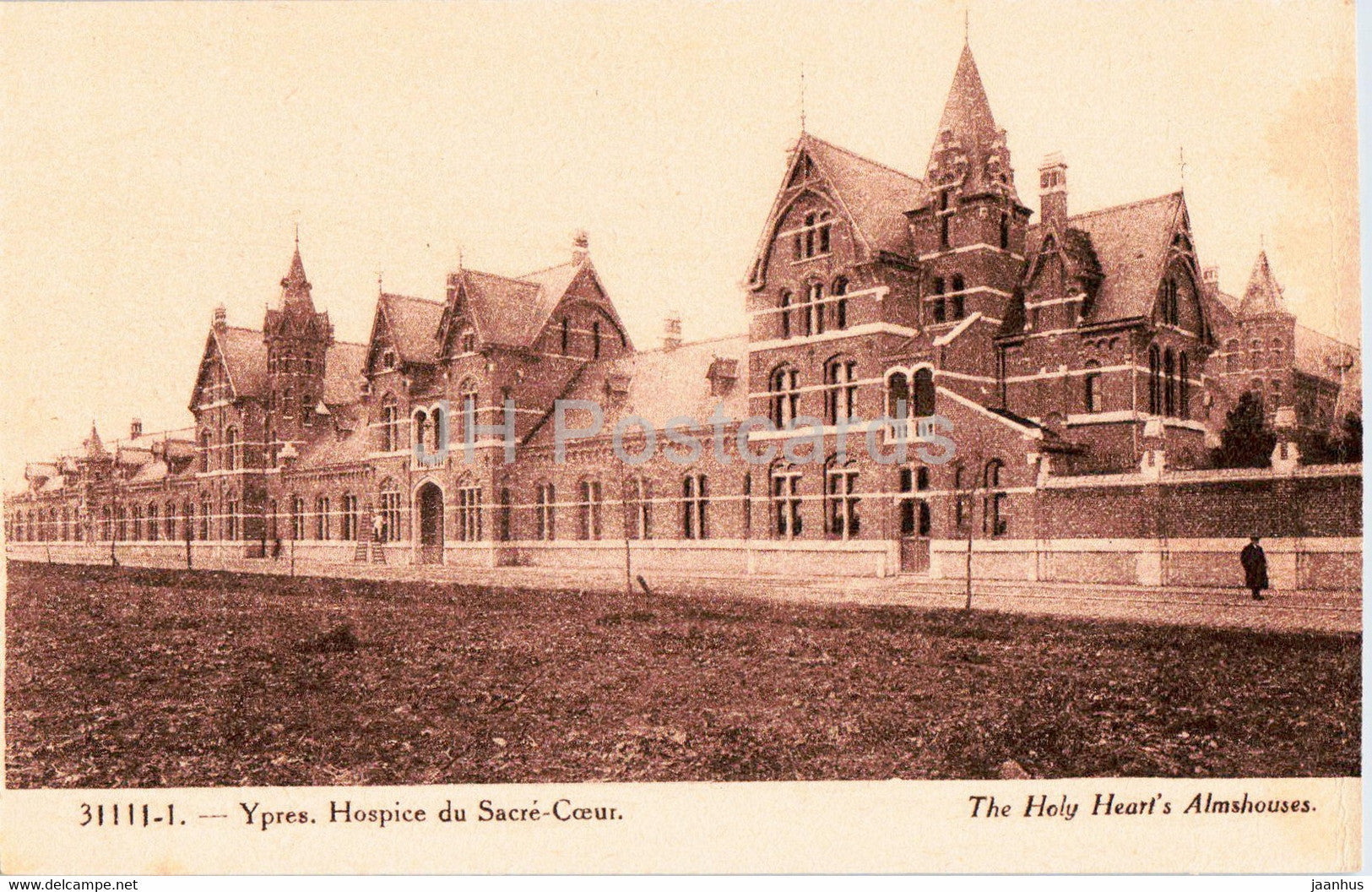 Ypres - Ieper - Hospice du Sacre Coeur - The Holy Heart's Almshouses - 31111 - old postcard - Belgium - unused - JH Postcards