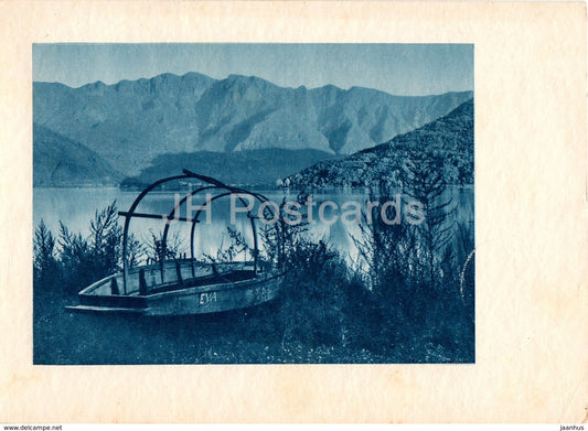 Am Luganersee - Monte Generoso - boat Eva - 1943 - Switzerland - used - JH Postcards