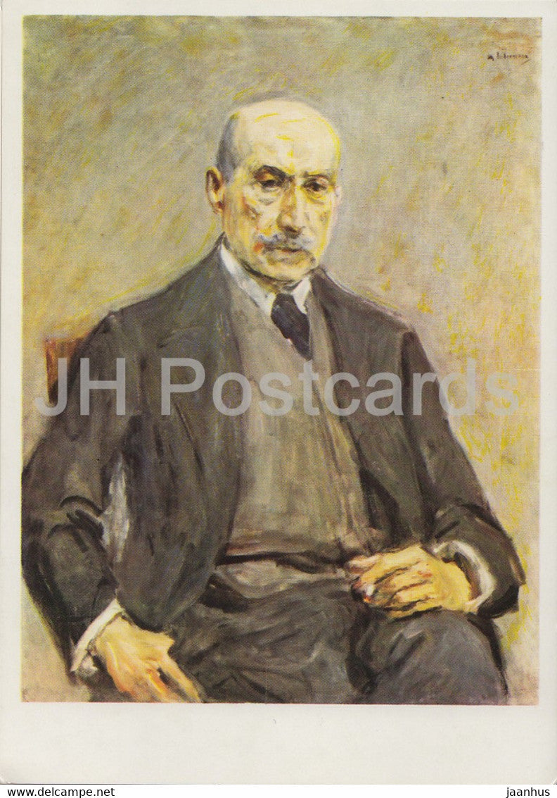 painting by Max Liebermann - Selbstbildnis - self portrait - 1697 - German art - Germany DDR - unused - JH Postcards