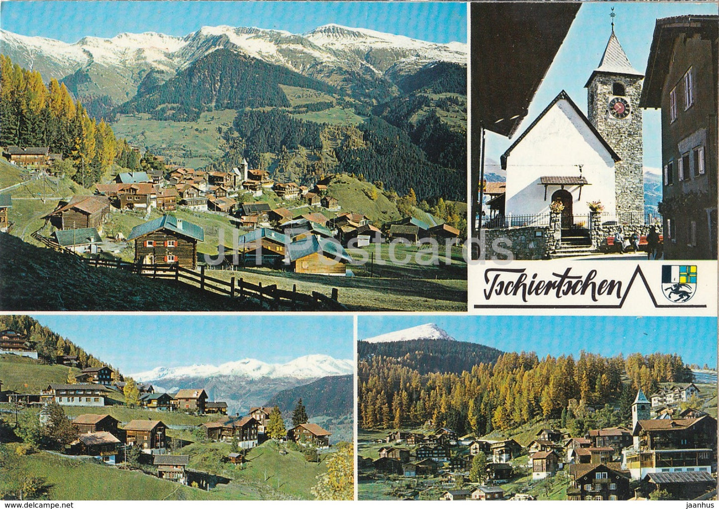 Tschiertschen - Graubunden - multiview - Switzerland - used - JH Postcards