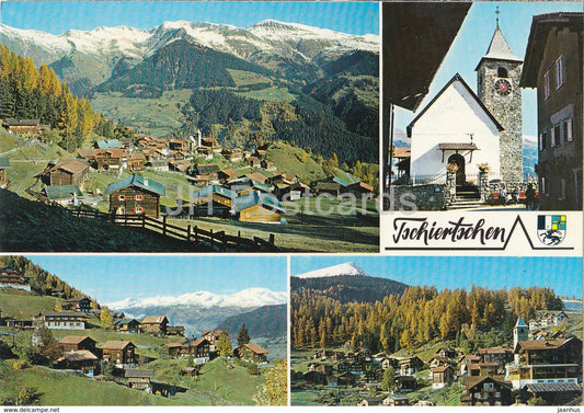 Tschiertschen - Graubunden - multiview - Switzerland - used - JH Postcards