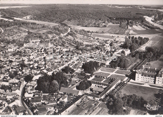 Ancy Le Franc - Vue Generale aerienne - A droite le Chateau des Ducs de Tonnerre - old postcard - 1955 - France - used - JH Postcards