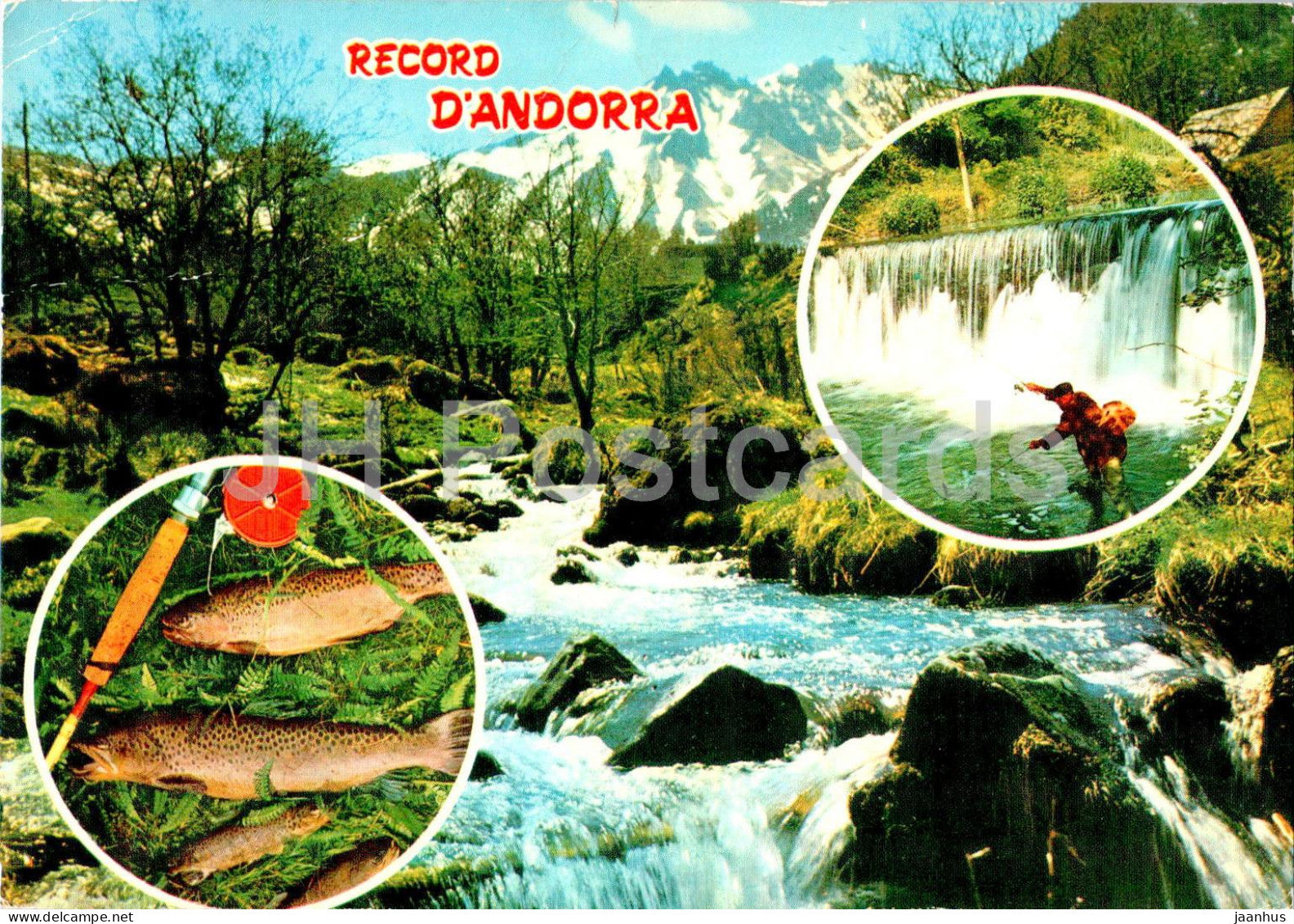 Valls D'Andorra - Record D'Andorra - fish - fishing - multiview - 23 - 1982 - Andorra - used - JH Postcards