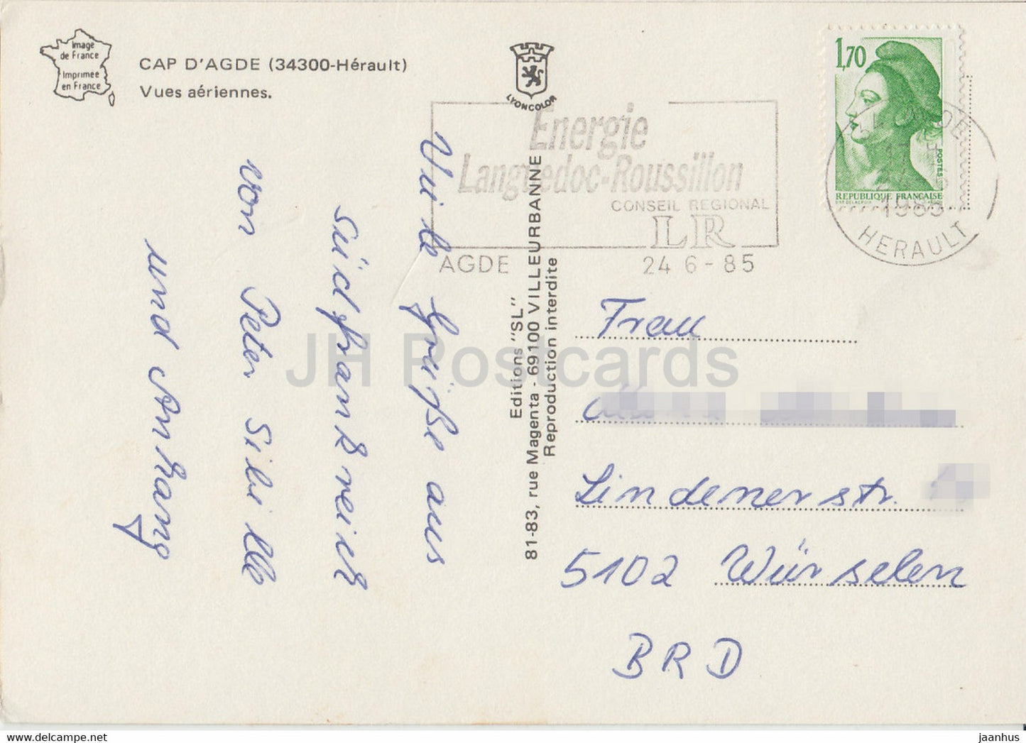 Cap d'Agde - vues aeriennes - Multiview - 1985 - Frankreich - gebraucht