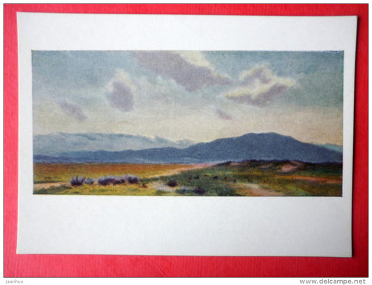 painting by G. Babikov - At the Foot of Kopet Dag - turkmenian art - unused - JH Postcards