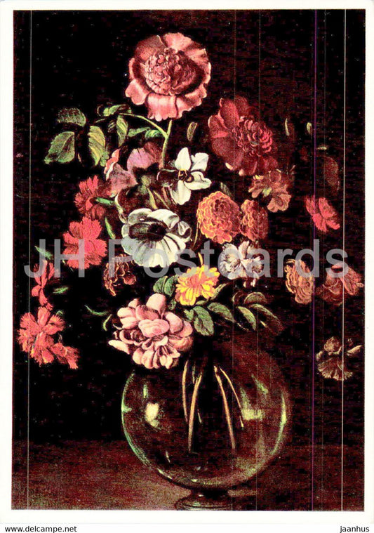 painting by Tanzio da Varallo - Blumen - Flowers - Italian art - Germany - unused - JH Postcards