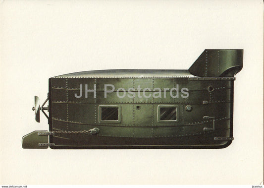 Brandtaucher 1850 - submarine - Historische Schiffe - Historical Ships - DDR Germany - used - JH Postcards