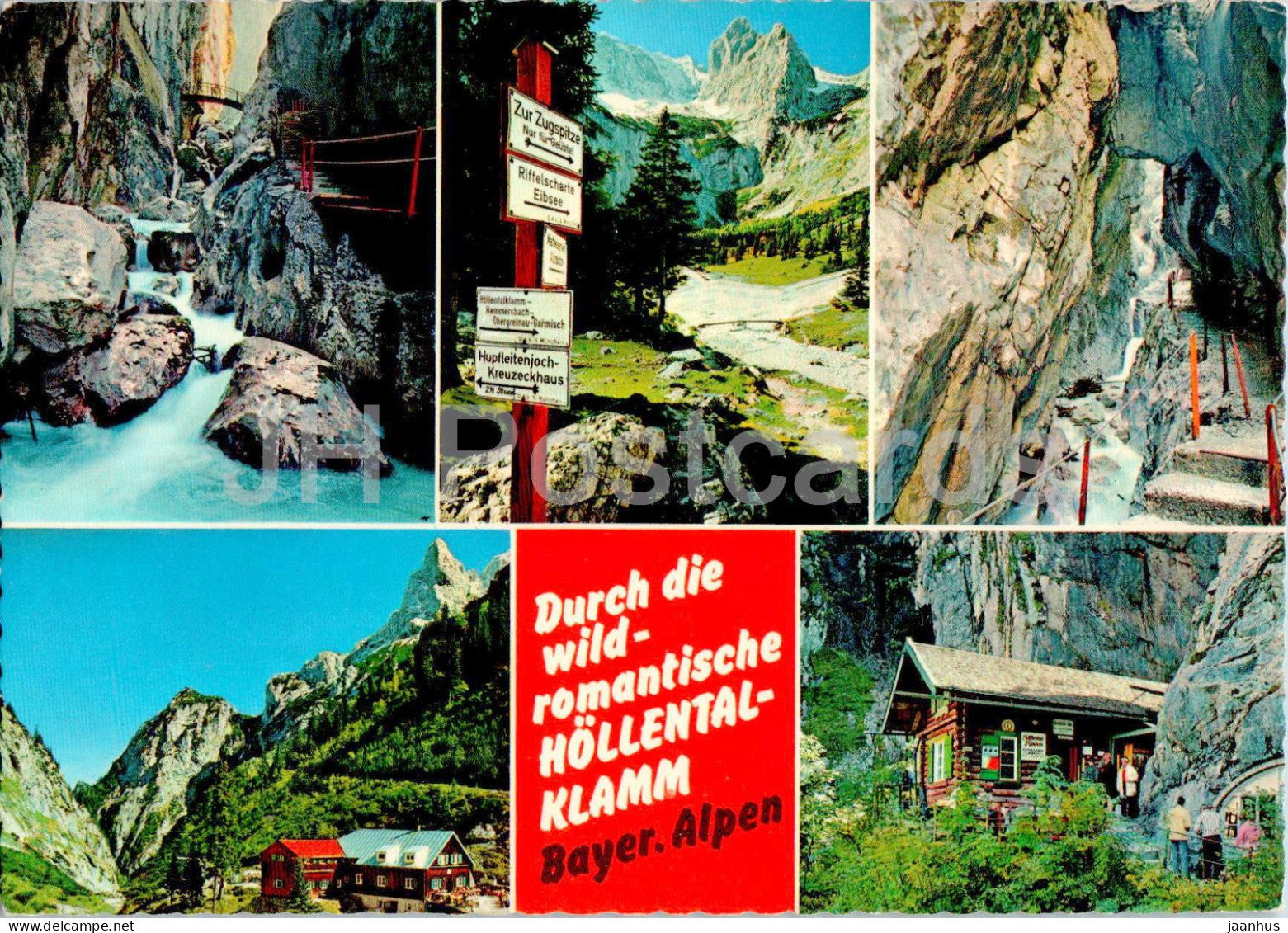 Hollentalklamm 1100 m - Durch die wild romantische Hollentalklamm - multiview - 8745 - Germany - unused - JH Postcards