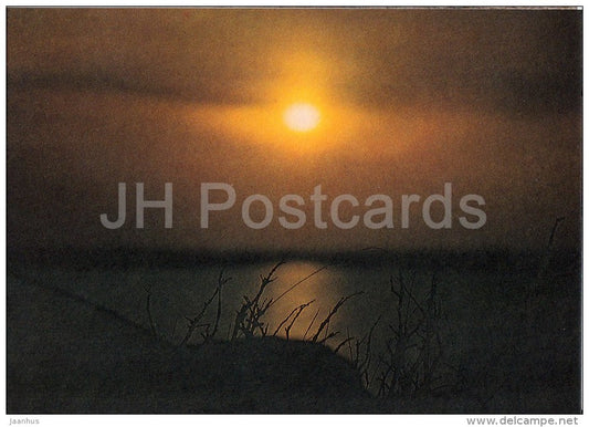 Evening on the Beach - Hiiumaa island - 1990 - Estonia USSR - unused - JH Postcards