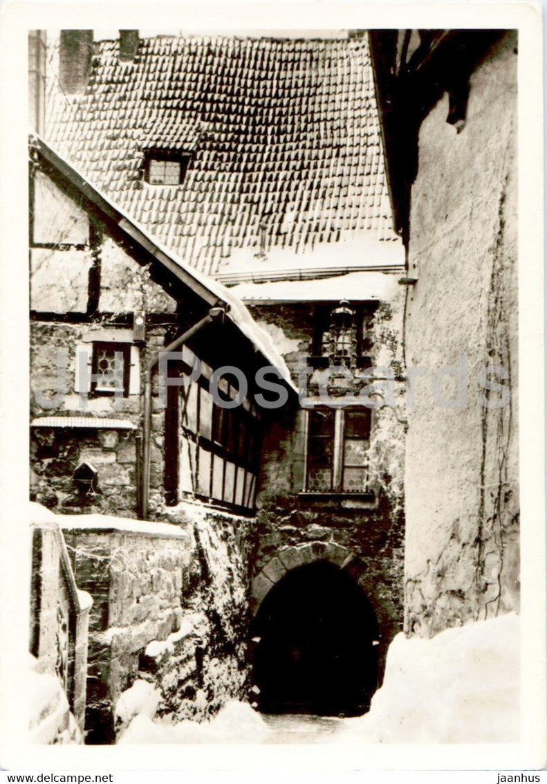 Die Wartburg - Blick gegen das Torhaus von Suden - old postcard - Germany DDR - unused - JH Postcards