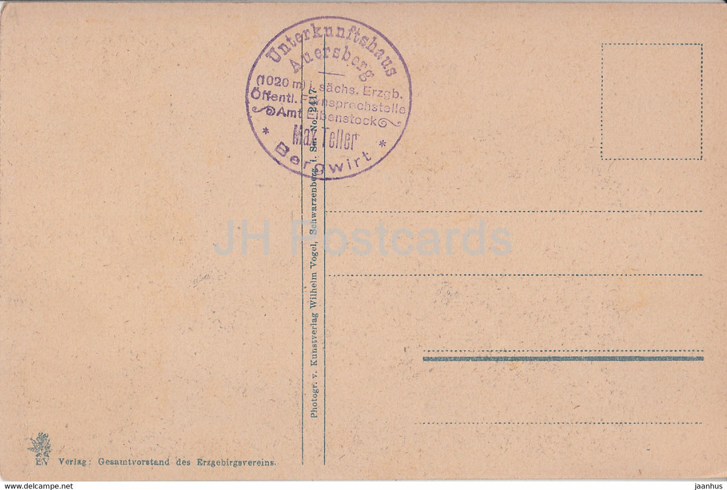 Aussichtsturm u Unterkunftshaus auf dem Auersberg - Erzgeb 1020 m - 2417 - old postcard - Germany - unused