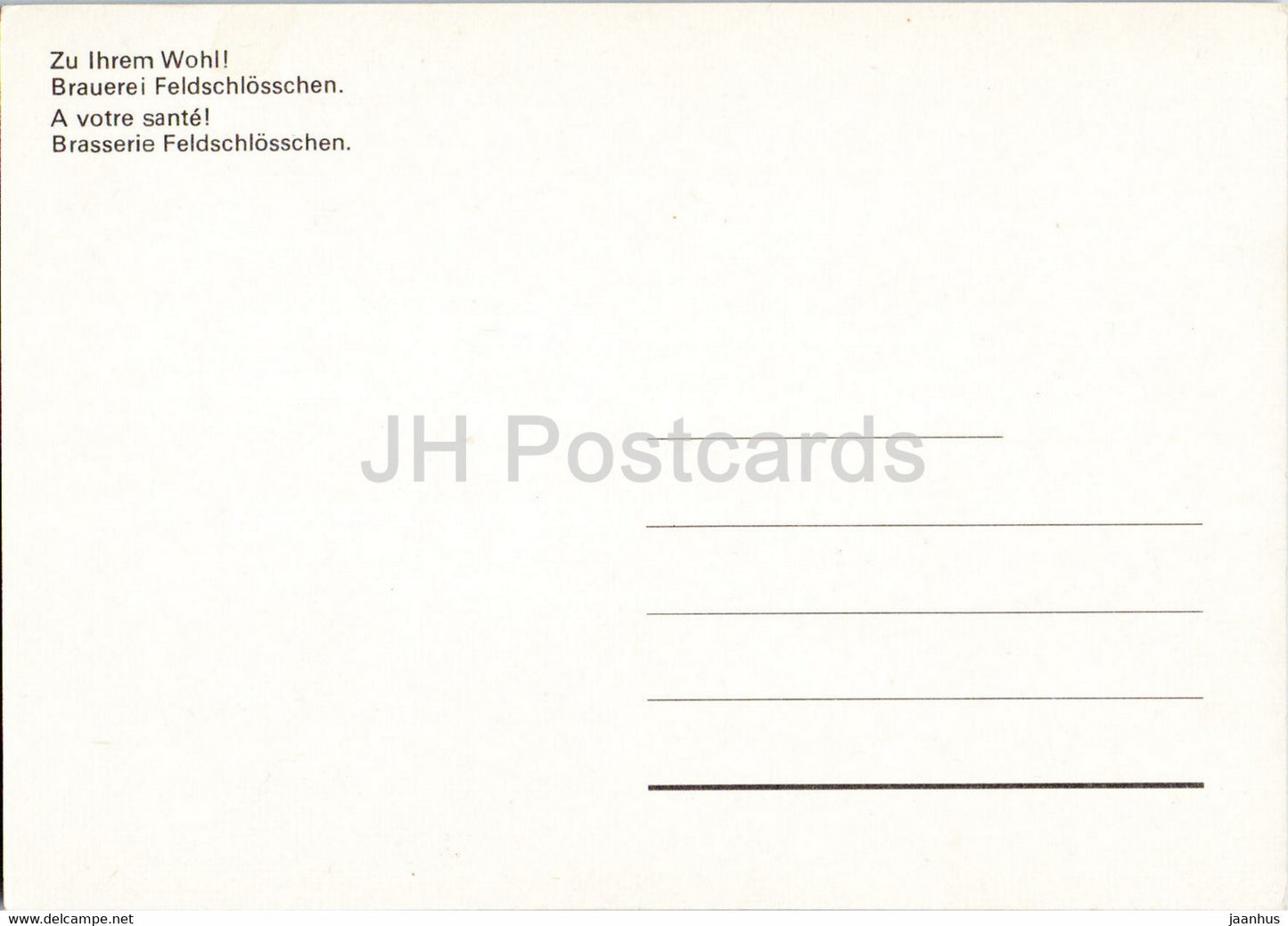 Brauerei Feldschlosschen - bier - Switzerland - unused