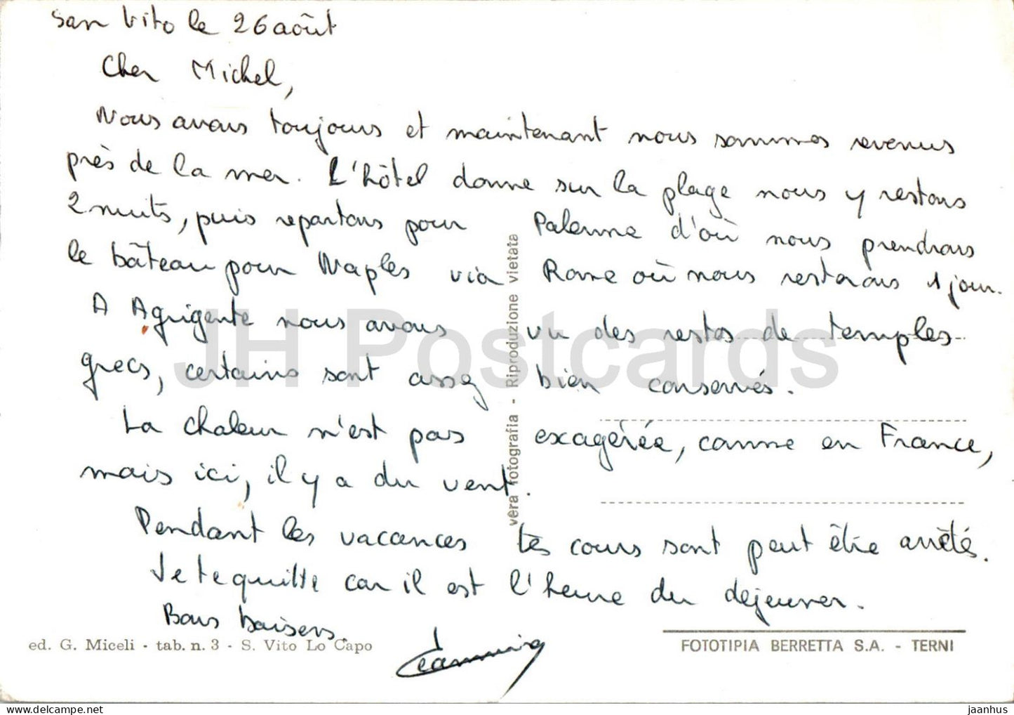 San Vito Lo Capo - Veduta panoramica e Torre Medioevale - panorama - tower - Italy - used