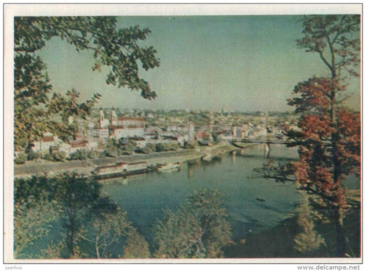 City View - river - Kaunas - 1956 - Lithuania USSR - unused - JH Postcards