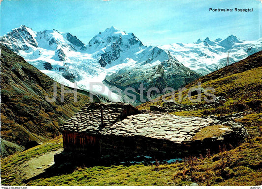 Pontresina - Rosegtal - Piz Bernina - Piz Roseg - Sellagruppe - 955 - 1975 - Switzerland - used - JH Postcards
