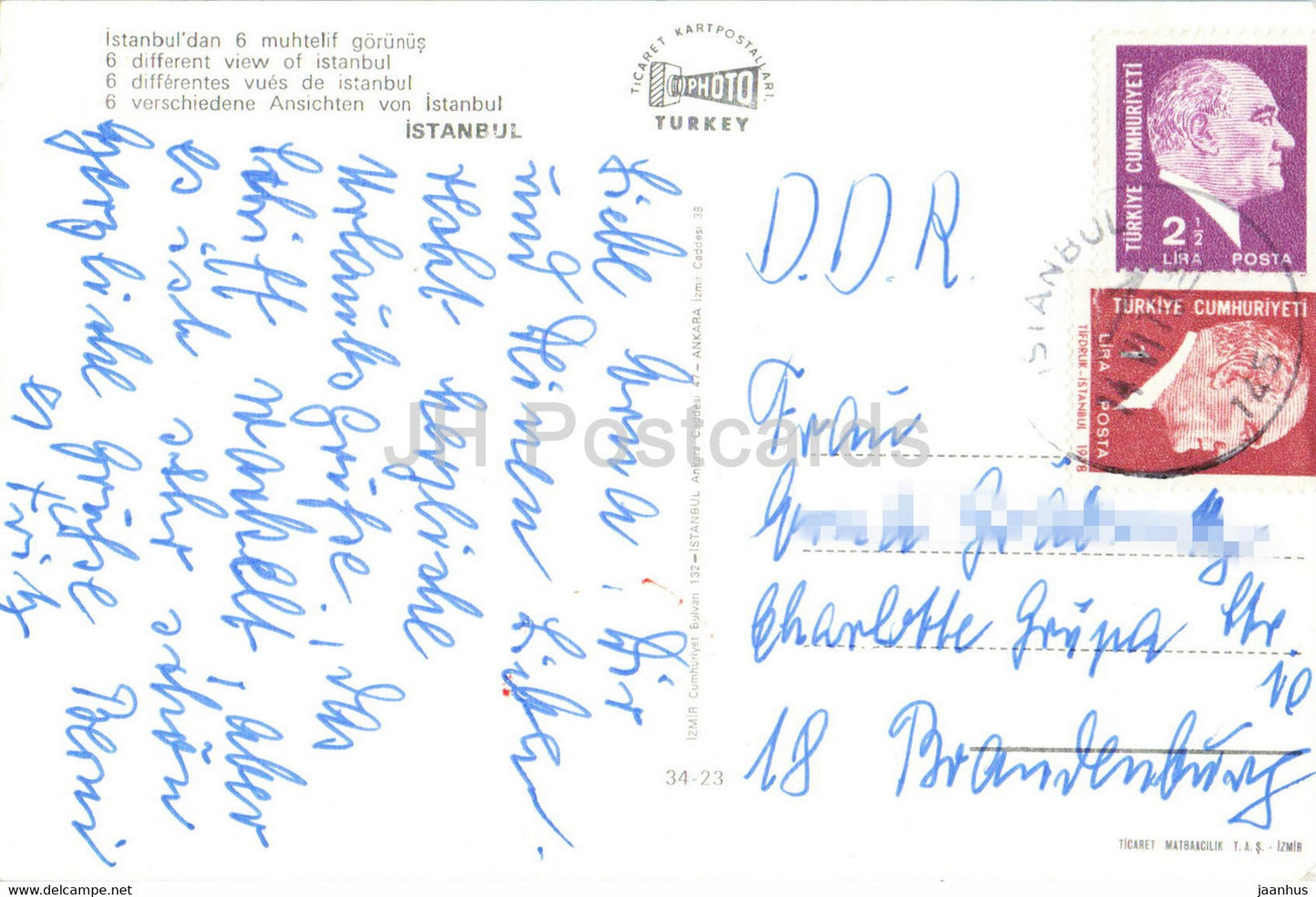 Istanbul - 6 vues différentes - Photo - 1979 - Turquie - utilisé