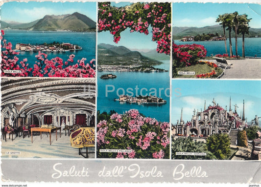 Saluti dall' Isola Bella - le grotte - multiview - 69 - Italy - 1958 - used - JH Postcards