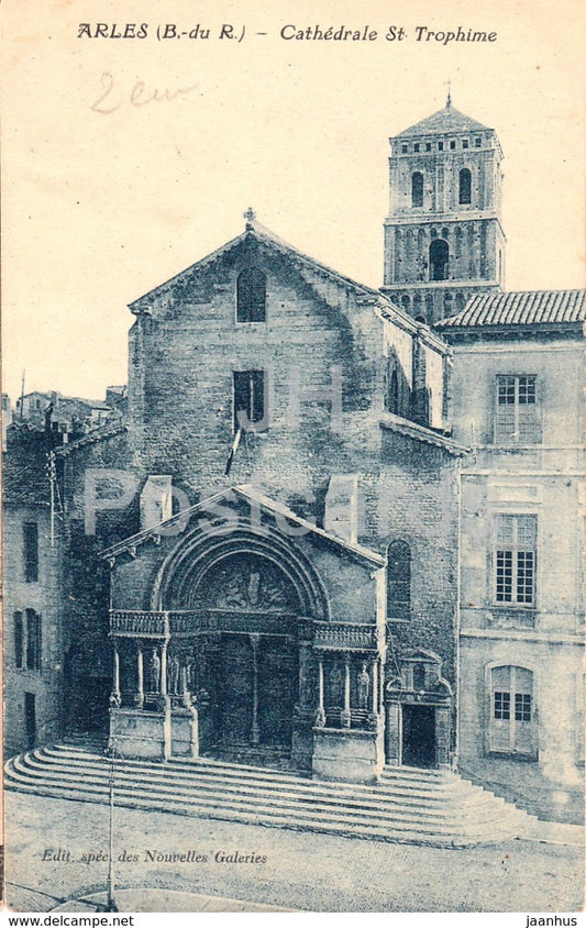 Arles - Cathedrale St Trophime - cathedral - old postcard - France - used - JH Postcards