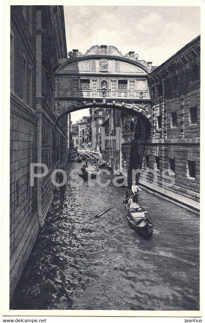 Venezia - Vendig - Venice - Ponte dei Sospiri - The Bridge of Sighs - old postcard - Italy - unused - JH Postcards
