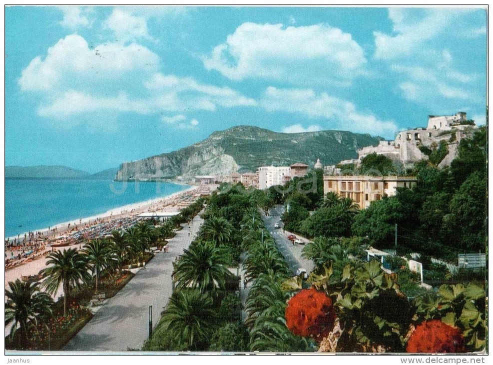 I Tre Viali - the Three Alleys - beach Finale Ligure - Riviera Delle Palme - Liguria - FP 23-30 - Italia - Italy - used - JH Postcards
